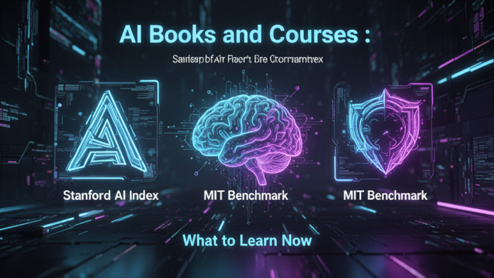 Featured image for article: Best AI Books and Courses April 2026: Stanford AI Index, MIT Benchmark, What to Learn Now