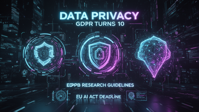 Featured image for article: Data Privacy April 2026: GDPR Turns 10, EDPB Research Guidelines, EU AI Act Deadline