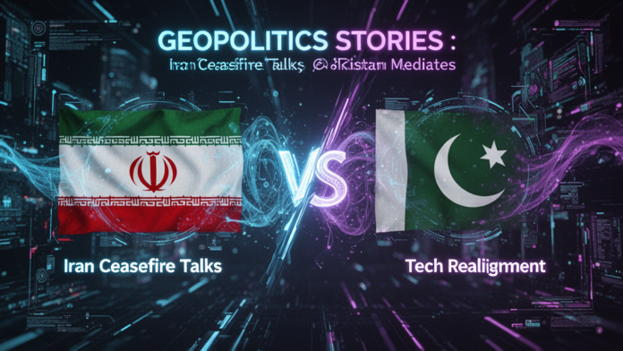 Featured image for article: Geopolitics Stories April 2026: Iran Ceasefire Talks, Pakistan Mediates, Tech Realignment