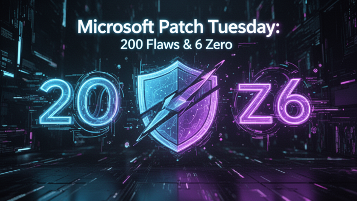 Featured image for article: Microsoft Patch Tuesday June 2026: 200 Flaws & 6 Zero-Days Fixed